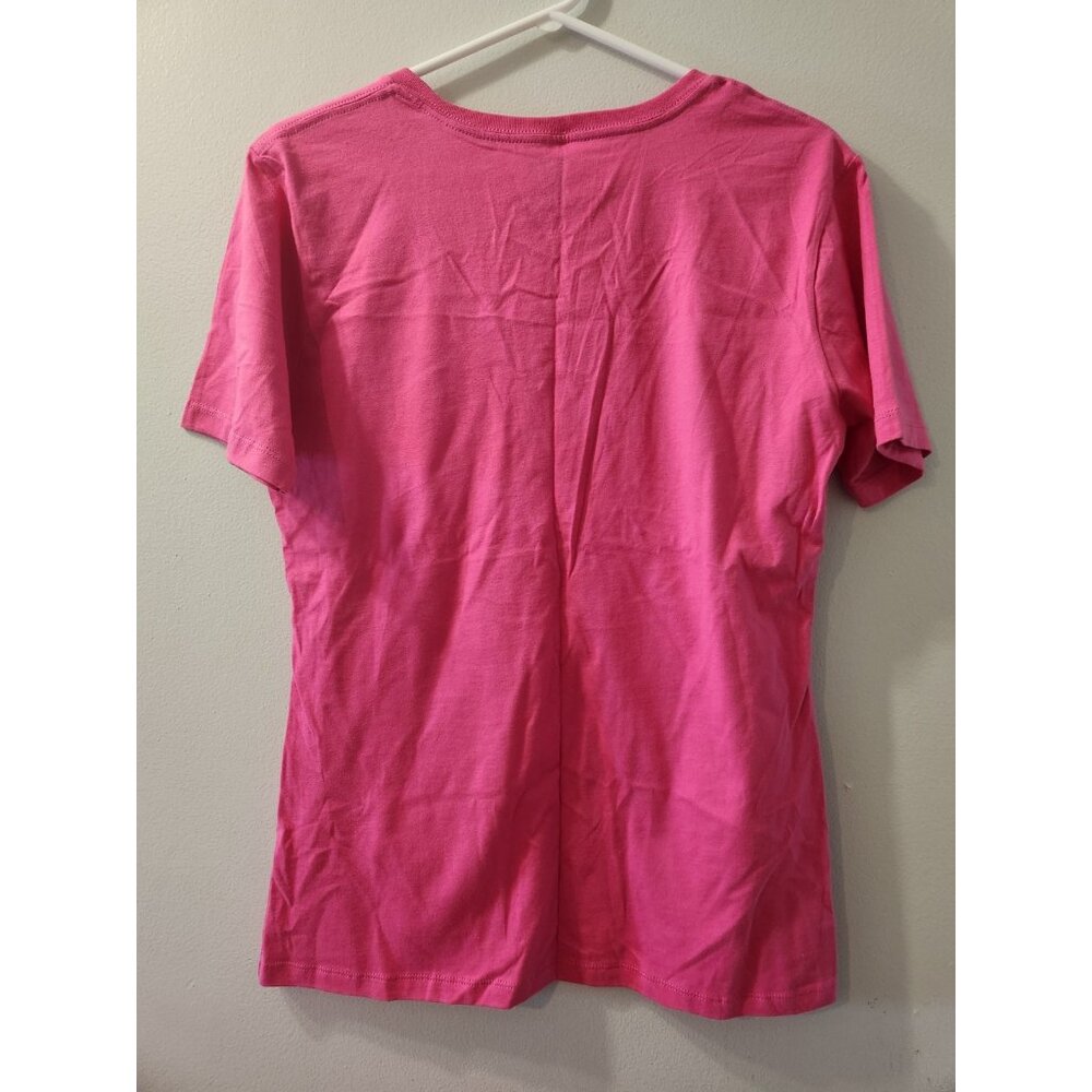 FXR Women V-Neck T-Shirt XL Pink Short Sleeves Pre-Owned - Picture 3 of 7